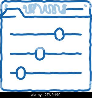 colore rgb impostazione doodle icona doodle illustrazione disegnata a mano Illustrazione Vettoriale