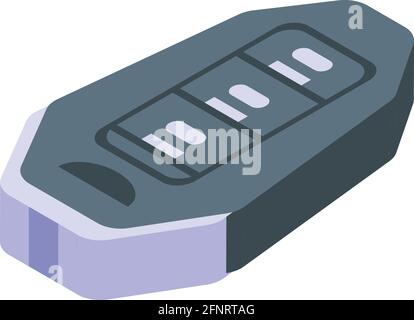 Icona di manutenzione della chiave Smart per auto. Isometrica dell'icona vettore di servizio Smart CAR Key per il web design isolato su sfondo bianco Illustrazione Vettoriale