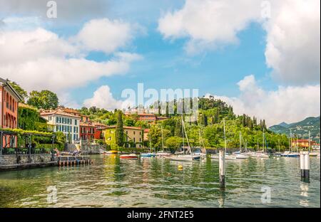 Lungomare di Pescallo vicino a Bellagio sul Lago di Como, Lombardia, Italia Foto Stock