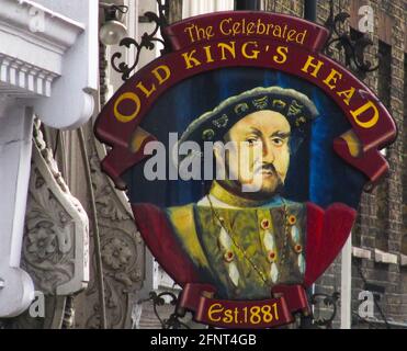 Old King's Head Pub a Londra, Regno Unito Foto Stock