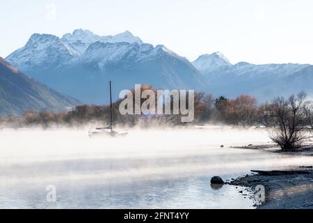 Mattina invernale, Glenorchy Foto Stock