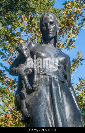 Primo piano statua a tutti i protettori della Loggia indifesa Giardini Regents Park Londra Foto Stock