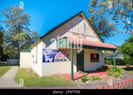 L'Istituto Letterario Kenturst costruito nel 1889 su Kenthurst Road a Sydney, New South Wales, Australia, è una semplice sala della comunità tardo vittoriana Foto Stock