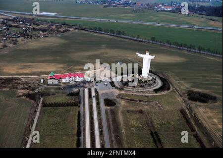 La figura di Gesù Cristo Re dell universo, swiebodzin, polska, europa, Cristo Gesù, sculpulture, swiebodzin, polska, europa Foto Stock