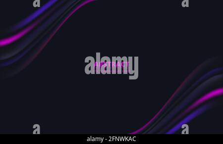 Astratto sfondo multicolori a strati scuro ondulato. Illustrazione vettoriale 3d. Illustrazione Vettoriale