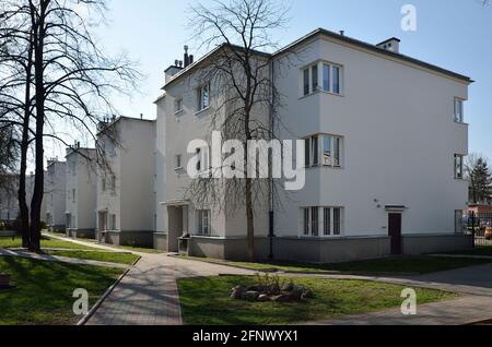 Edificio residenziale di Varsavia Housing cooperative, quartiere Zoliborz, Varsavia, Polonia Foto Stock