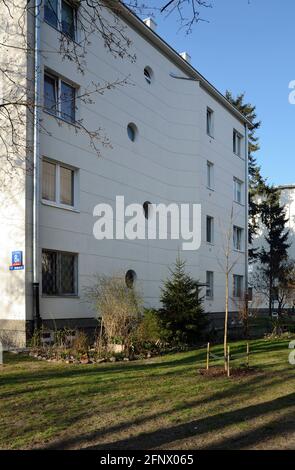 Edificio residenziale di Varsavia Housing cooperative, quartiere Zoliborz, Varsavia, Polonia Foto Stock