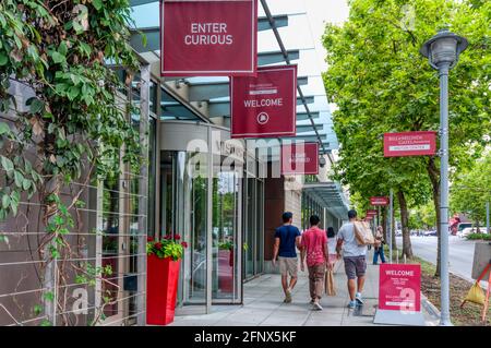 Centro visitatori della Bill & Melinda Gates Foundation di Seattle. Foto Stock