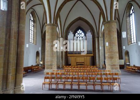 evangelische Neustädter Marienkirche aus dem 15. Jahrhundert - neue Orgel, Bielefeld, Nordrhein-Westfalen, Deutschland Foto Stock