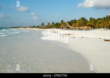 Spiaggia di Xpu-ha, Caraibi messicani Foto Stock