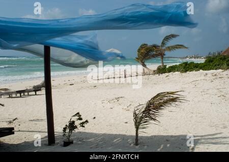 Spiaggia di Xpu-ha, mare caraibico Foto Stock