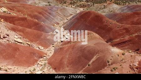 Vista aerea delle colline di Chille vicino alle scogliere Circle, al Grand Staicase Escalante National Monument, Utah Foto Stock