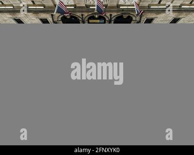 18 maggio 2021: I dimostratori prendono parte a una protesta a sostegno dei palestinesi a Copley Square, Boston, ma, 18 maggio 2021 (immagine di credito: © Anik RahmanZUMA Wire) Foto Stock