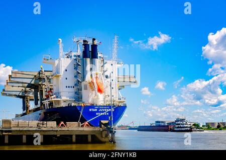 Star Juventas, una nave da carico norvegese, è attraccata al porto di Mobile, 14 maggio 2021, a Mobile, Alabama. Foto Stock