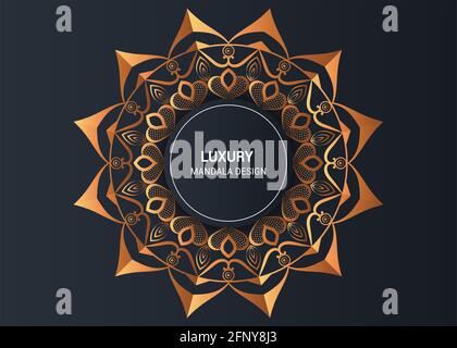 storico-arabo-stile-mandala-ramadan-kareem-eid-saluto bello design. Foto Stock