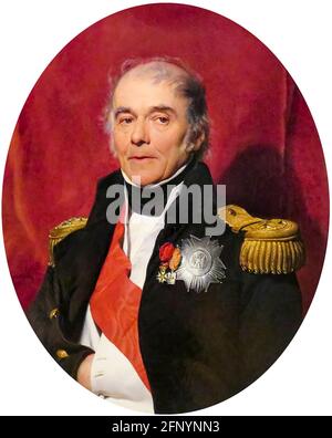Henri-Gatien, comte Bertrand (1773-1844), è stato un generale francese, ritratto di Paul Delaroche, nel 1840 circa Foto Stock