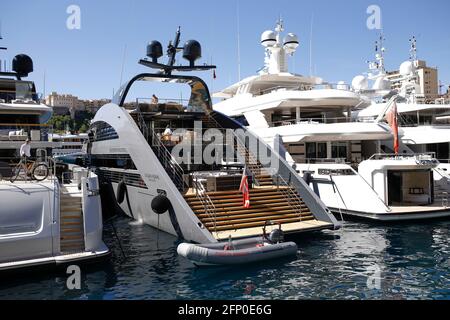 Monte-Carlo, Monaco. 20 maggio 2021. Porto di Monaco, Gran Premio di F1 di Monaco al circuito di Monaco il 20 maggio 2021 a Monte-Carlo, Monaco. (Foto di HOCH ZWEI) Credit: dpa/Alamy Live News Foto Stock