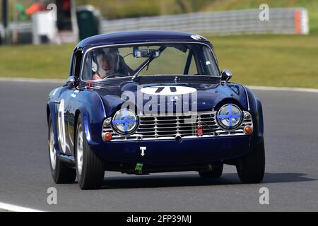 Allan Ross-Jones, Triumph TR4, Ecurie Classic Racing, Historic Sports Car Club, HSCC, Jim Russell Trophy Meeting, aprile 2021, Snetterton, Norfolk, GRE Foto Stock