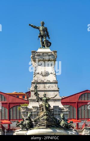 Denkmal Monumento ao Infante Dom Henrique, Porto, Portogallo, Europa | Statua del Principe Enrico il Navigatore- Monumento ao Infante Dom Henrique, Porto Foto Stock