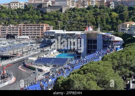 Monte Carlo, Monaco. Maggio 20 2021: , FORMULA 1 GRAND PRIX DE MONACO 2021, dal 20 al 23 maggio 2021, nella foto panoramica del porto di Monaco. Credit: dpa Picture Alliance/Alamy Live News Foto Stock