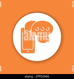 Comunicazione con clienti e clienti glyph icona colore. Gestione degli eventi. Accedi alla pagina Web, all'app mobile, al pulsante, al logo. Illustrazione Vettoriale