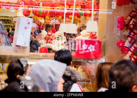 Londra, Regno Unito - 29 gennaio 2017: Sfilata di festeggiamenti per il capodanno cinese a Londra, Inghilterra. Foto Stock