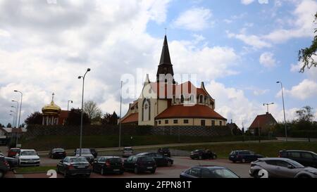 St. Jadwiga Śląska in Zgorzelec - eine Römisch-katholische Gemeinde des Dekanats Zgorzelec in der Diözese Legnica . St Hedwig Kirche Foto Stock