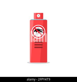 Zanzara insetto reppelent bottiglia icona. Spray anti-insetti e zanzare Illustrazione Vettoriale