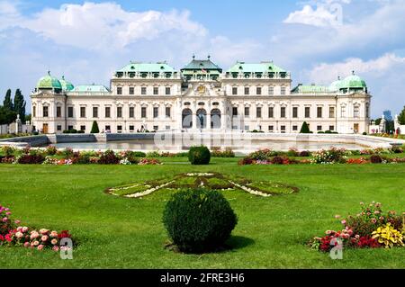 Il Palazzo del Belvedere di Vienna, Austria Foto Stock