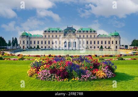 Il Palazzo del Belvedere di Vienna, Austria Foto Stock