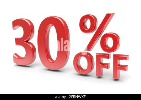 sconto del 30%. immagine 3d Foto Stock