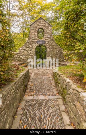 Tomba di David Lloyd George a Llanystumdwy Galles del Nord. Foto Stock