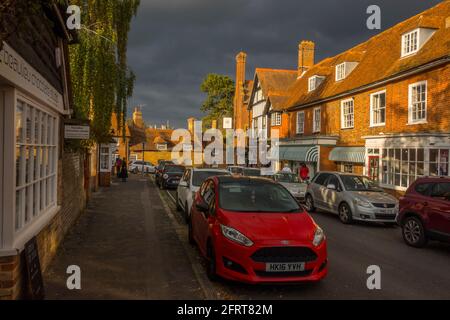 High St nel villaggio di Beaulieu nella New Forest Foto Stock