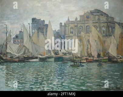 Il Museo di le Havre del pittore impressionista francese Claude Monet alla National Gallery, Londra, Regno Unito Foto Stock