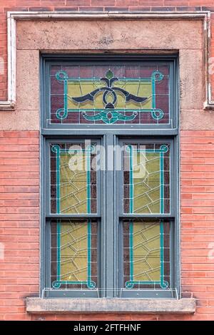 Architettura in stile coloniale della Massey Music Hall, un edificio storico e un punto di riferimento nazionale a Toronto, Canada Foto Stock