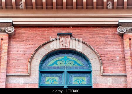 Architettura in stile coloniale della Massey Music Hall, un edificio storico e un punto di riferimento nazionale a Toronto, Canada Foto Stock