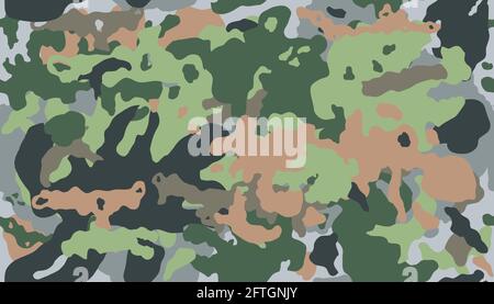 Modello di camuffamento vettoriale. Stampa militare camo moda. Motivo senza cuciture mimetizzazione. Illustrazione Vettoriale