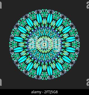 Geometrico colorato circolare astratto ghiaia modello mandala arte Illustrazione Vettoriale