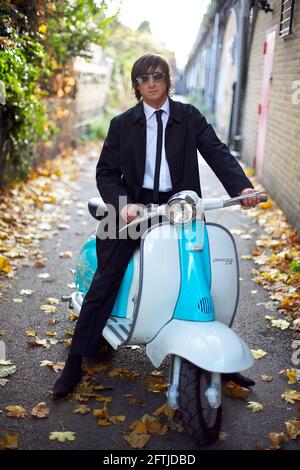 GRAN BRETAGNA / Inghilterra / Londra / Mod su motore scooter Foto Stock