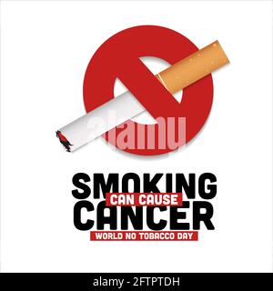 Mondo No tabacco giorno Poster o Banner sfondi. Illustrazione Vettoriale