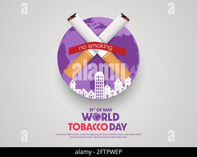 Illustrazione vettoriale della Giornata mondiale del tabacco. Illustrazione Vettoriale