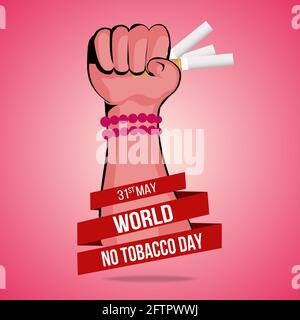 Illustrazione vettoriale dei poster World no Tobacco Day. Illustrazione Vettoriale