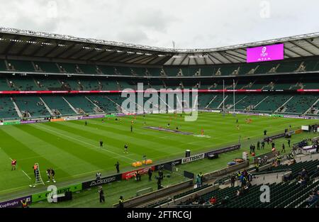 Twickenham Stadium, Inghilterra, Regno Unito. 21 Maggio 2021. Una visione generale prima della finale della European Challenge Cup tra Leicester Tigers e Montpelier: Credit: Ashley Western/Alamy Live News Foto Stock