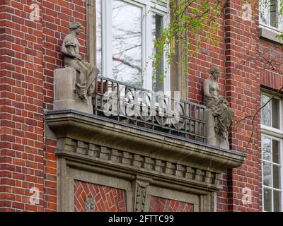 Martin und Clara Heimann Stift costruito 1902+1912 da Krumbhaar, Hermann & Heubel, Martini-St. 83 ad Amburgo-Hoheluft-Ost, Germania, Europa Foto Stock