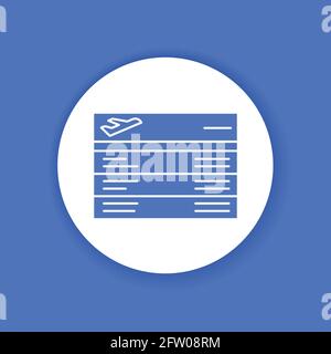 I passeggeri sono seduti sui sedili sull'icona a forma di glifo dell'aereo. Pittogramma per pagina web, app mobile, promo. Elemento di progettazione GUI UI UX. Illustrazione Vettoriale