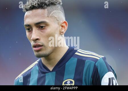 BURNLEY, REGNO UNITO. 15 MAGGIO Raphinha di Leeds United durante la partita della Premier League tra Burnley e Leeds United a Turf Moor, Burnley sabato 15 maggio 2021. (Credit: Pat Scaasi | MI News) Credit: MI News & Sport /Alamy Live News Foto Stock