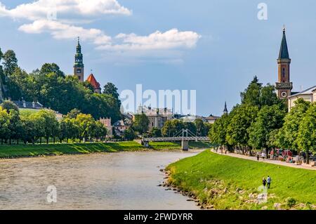 Fiume Salzach, Salisburgo, Austria Foto Stock