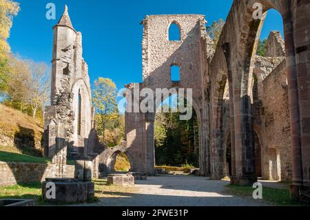 Le rovine del monastero di tutti i Santi Allerheiligen vicino a Oppenau, Foresta Nera, Baden-Württemberg, Germania Foto Stock