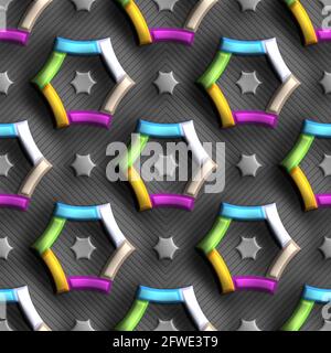 3D rendering di plastica piastrella di sfondo Foto Stock
