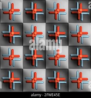 3D rendering di plastica piastrella di sfondo Foto Stock